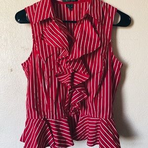 ralph lauren stripped blouse